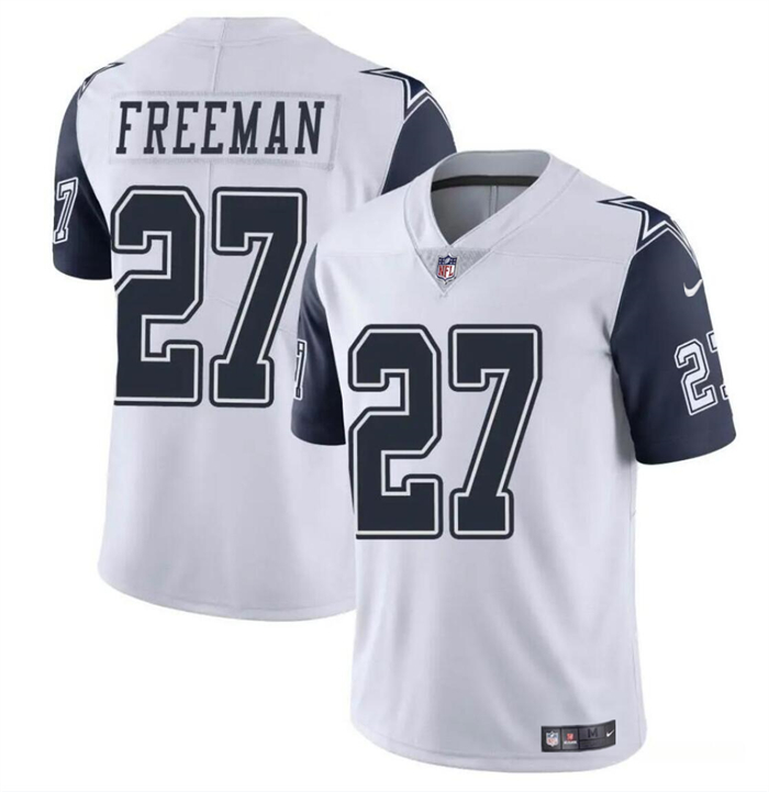 Youth Dallas Cowboys #27 Royce Freeman White Color Rush Limited Stitched Football Jersey